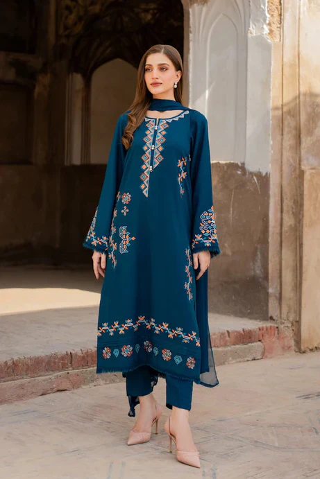 Sapphire 3 Piece Lawn Embroidered Dress WC1338