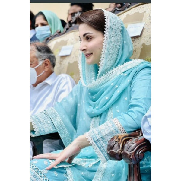 Women Choice Store | branded dresses from Sapphire, Bareeze, Qalamkar,  Charizma & moreMaryam Nawaz Embroidered Lawn 3 Piece Suit WC008 -  Unstitched Clothes for Women