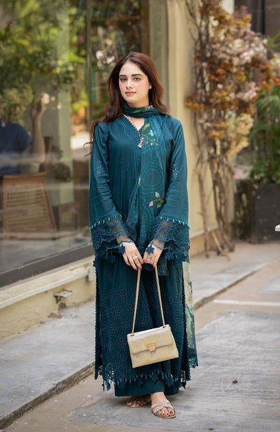 Bin Ilyas 3 Piece Chiceknkari Embroidered Lawn Suit WC1007