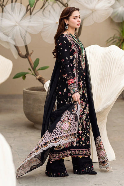 WC1033-Qalamkar 3 Piece Lawn Embroidered Shirt with Embroidered Slub Net Dupatta