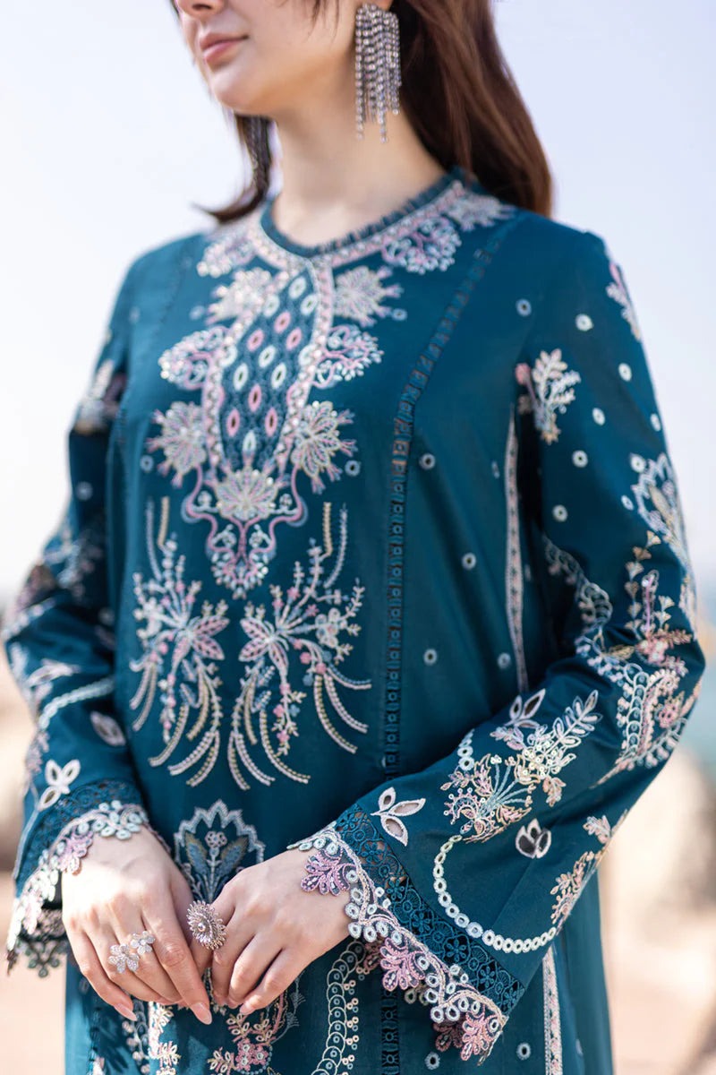 Qalamkar 3 Piece Chickenkari Embroidered Lawn Suit WC1035