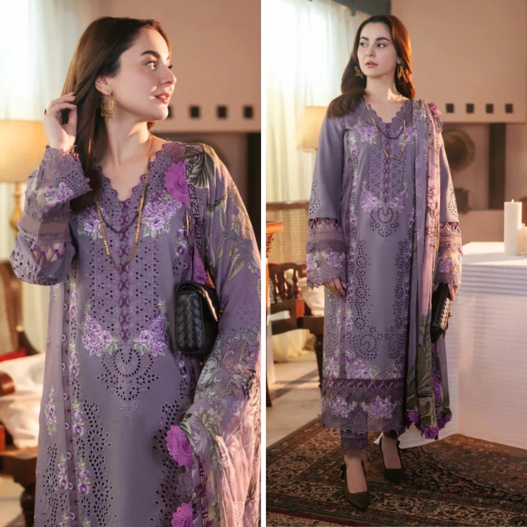 Jade 3 Piece Lawn Chicken Kari Embroidered Suit WC1039