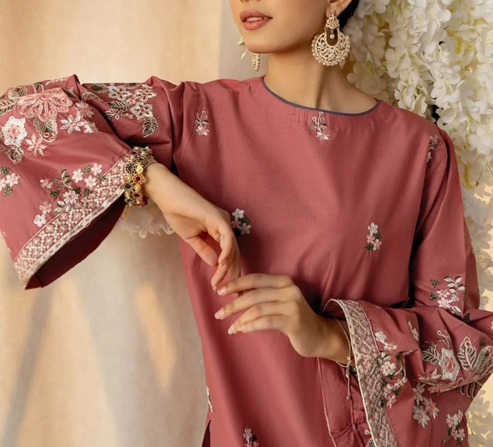 Sapphire Embroidered Dhanak dress 2 Piece WC865