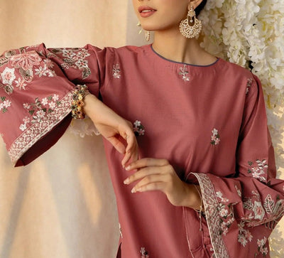 Sapphire Embroidered Dhanak dress 2 Piece WC865