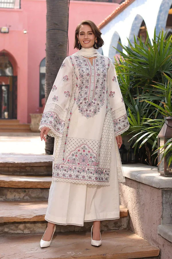Unstitched Bareeze 3 Piece Lawn Embroidered Dress WC1067