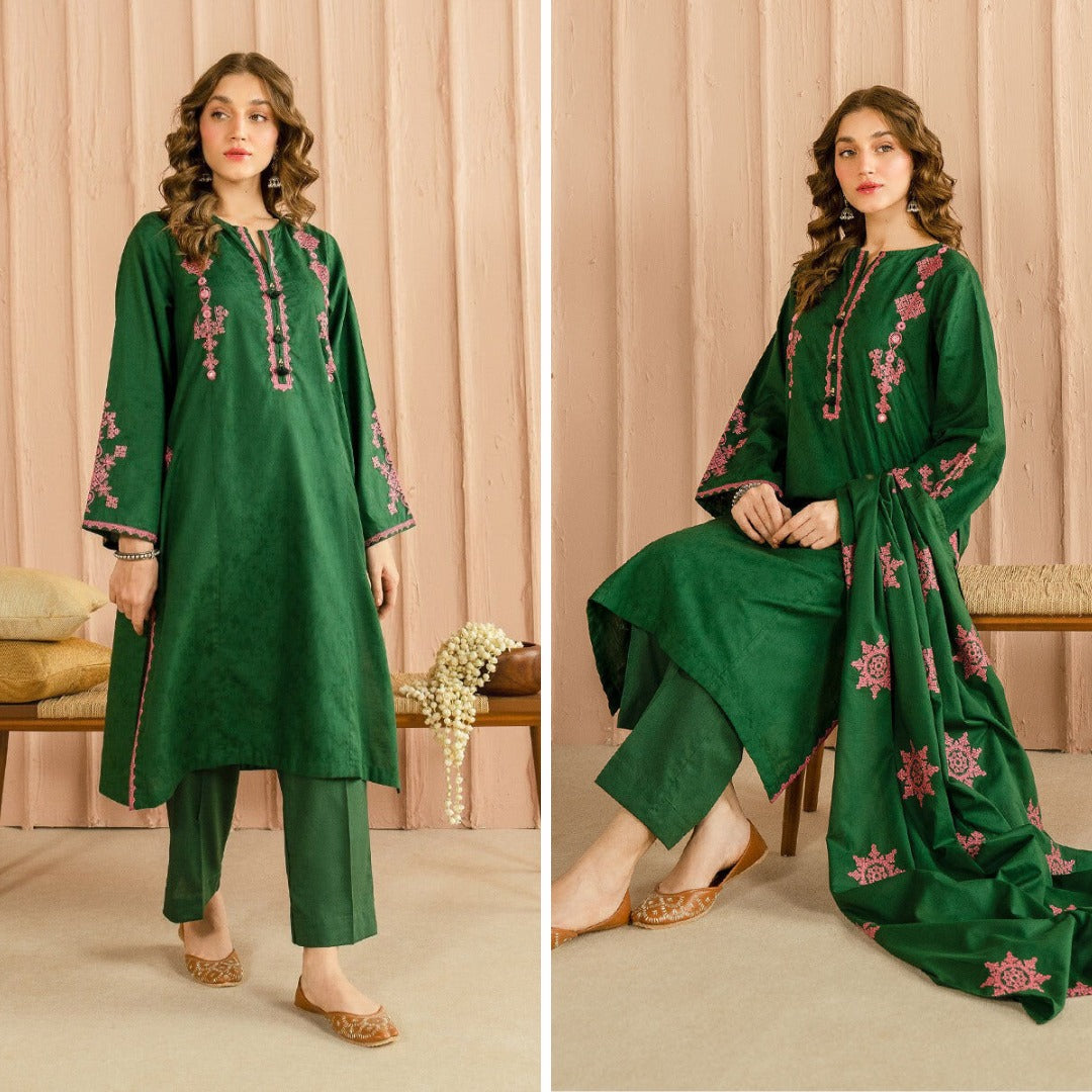 Sapphire 3 Piece Embroidered Lawn Dress WC1068