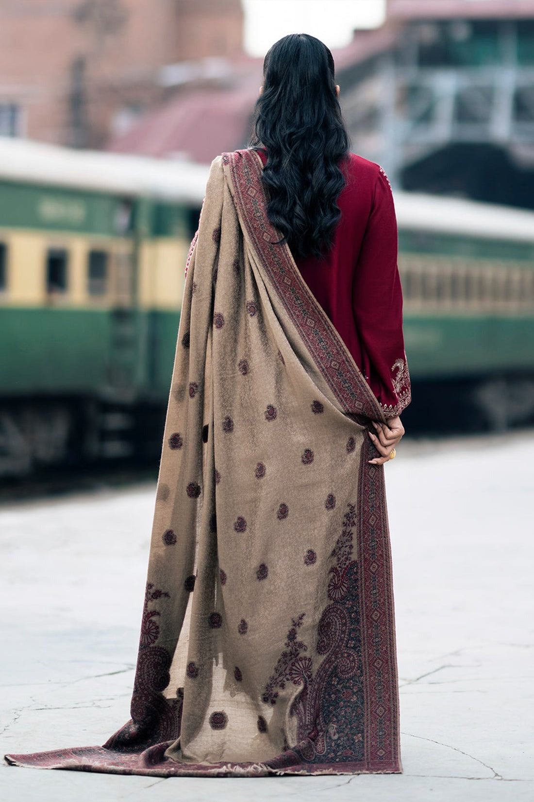 Jazmin Winter 3 Piece Dhanak Embroidered Suit WC1108