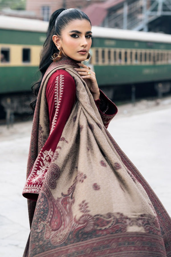 Jazmin Winter 3 Piece Dhanak Embroidered Suit WC1108