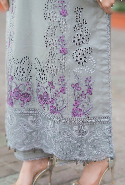 Mushq Winter 3 Piece Dhanak ChickenKari Embroidered Dress with Chiffon Emb Duppata WC1126