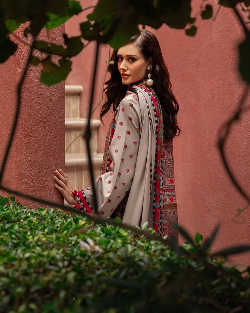 Charizma Winter 3 Piece Dhanak all over Printed dress WC1213