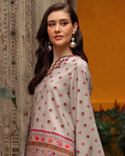 Charizma Winter 3 Piece Dhanak all over Printed dress WC1213
