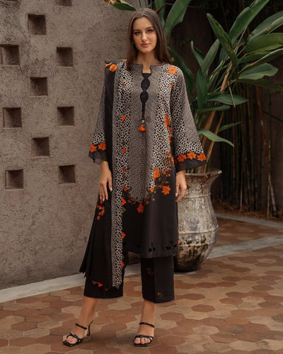 Charizma Winter 3 Piece Dhanak all over Printed Suit WC1215