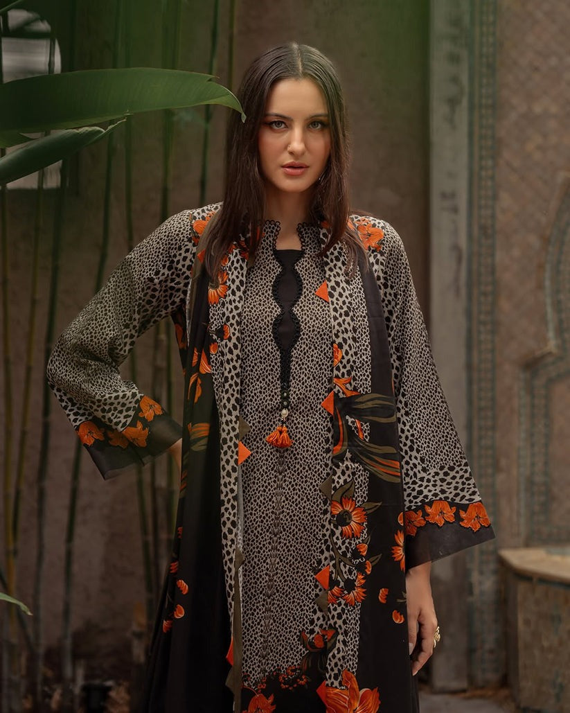 Charizma Winter 3 Piece Dhanak all over Printed Suit WC1215