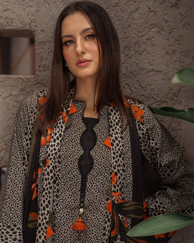 Charizma Winter 3 Piece Dhanak all over Printed Suit WC1215