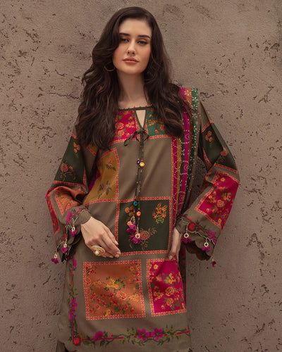 Charizma Winter 3 Piece Karandi Digital Print Dress WC1223