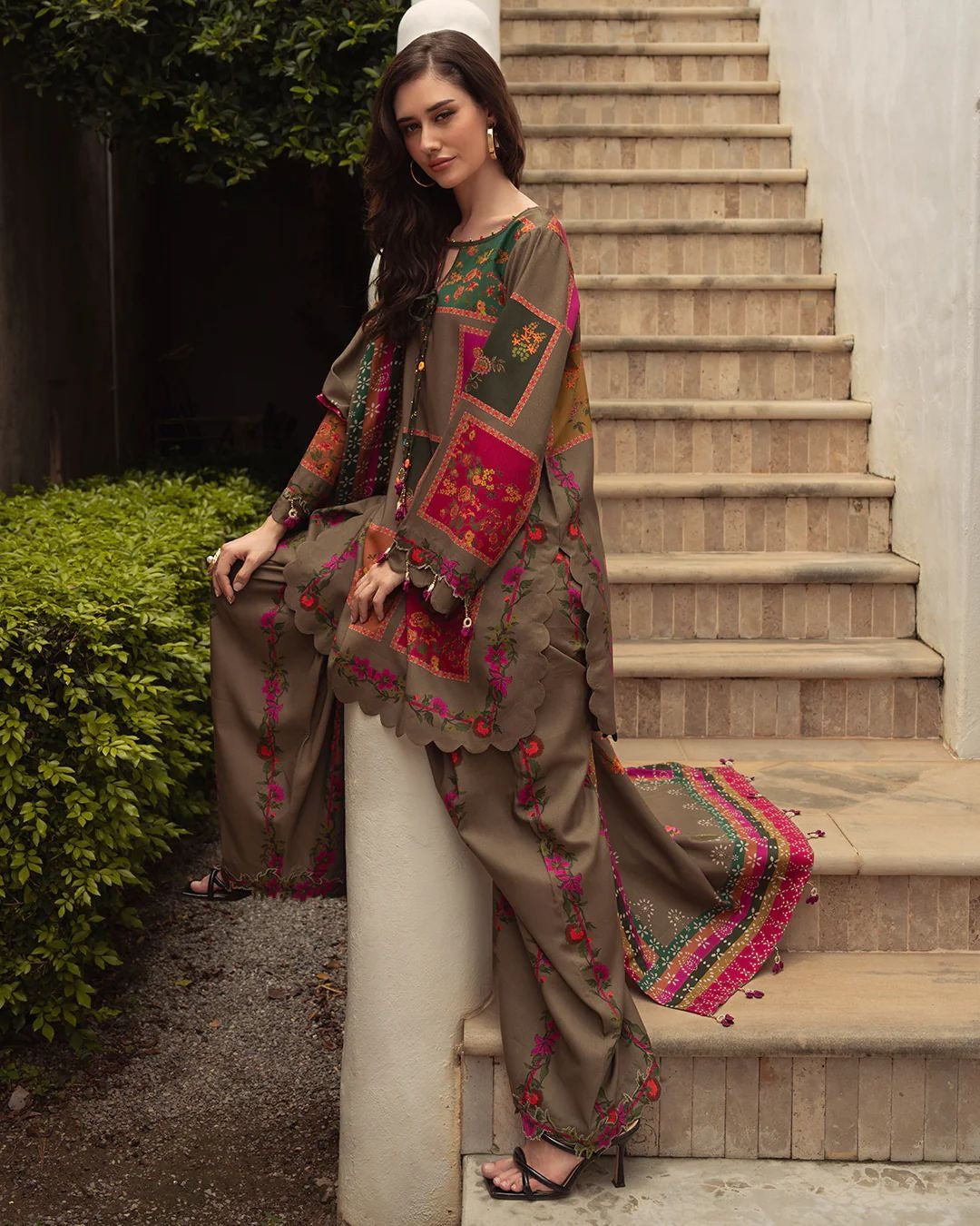 Charizma Winter 3 Piece Karandi Digital Print Dress WC1223