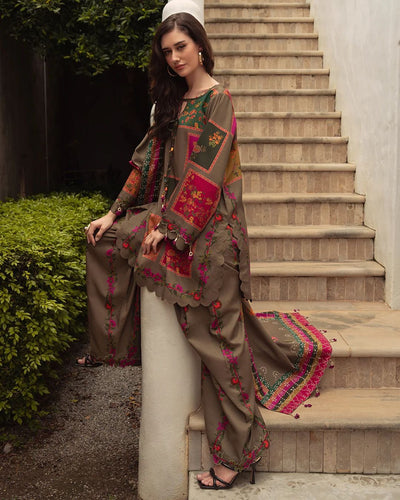 Charizma Winter 3 Piece Karandi Digital Print Dress WC1223
