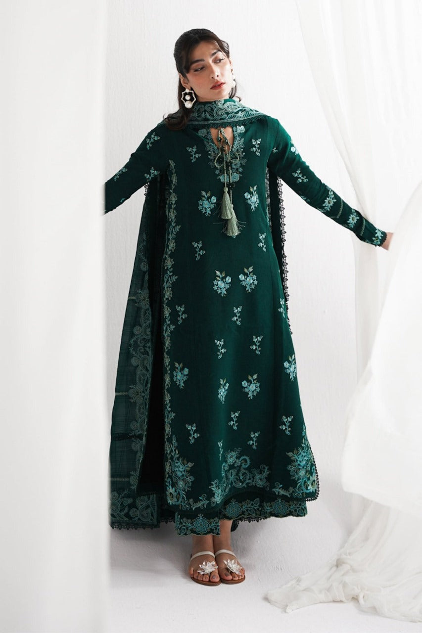 WInter 3 Piece Dhanak Embroidered Shirt with Dhanak Embroidered Shawll and Trouser WC1235