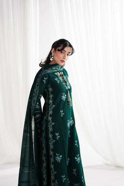 WInter 3 Piece Dhanak Embroidered Shirt with Dhanak Embroidered Shawll and Trouser WC1235