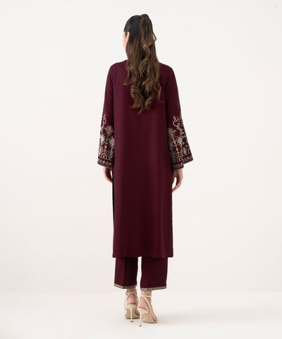 Sapphire Unstitched Winter 3 Piece Dhanak Embroidered Shirt with Shawll WC1241