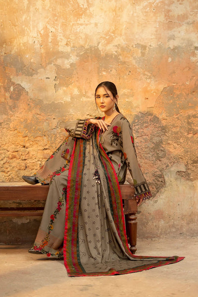 Printed Unstitched Charizma Winter 3 Piece Karandi Dress WC1249