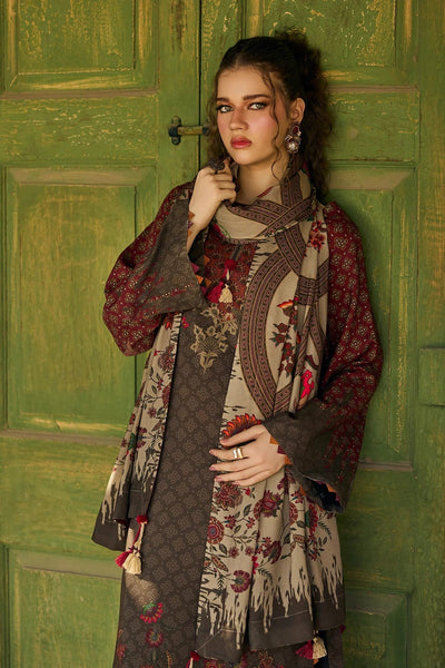 Printed Unstitched Charizma Winter 3 Piece Karandi Dress WC1252