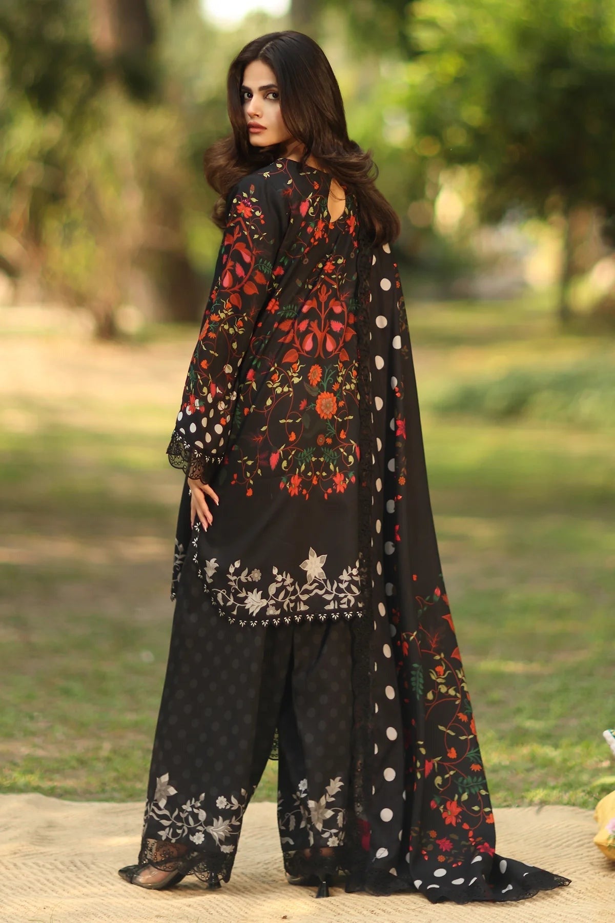 Printed Unstitched Charizma Winter 3 Piece Karandi Dress  WC1253