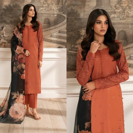 Iznik Chikenkari Lawn dress WC1339