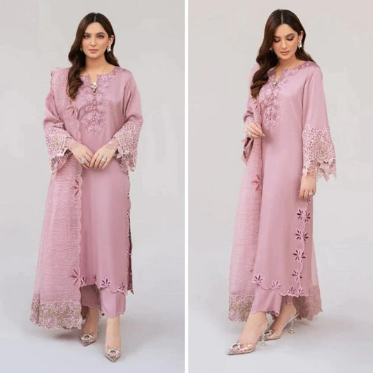 Lawn Embroidered 3 Piece Dress WC742