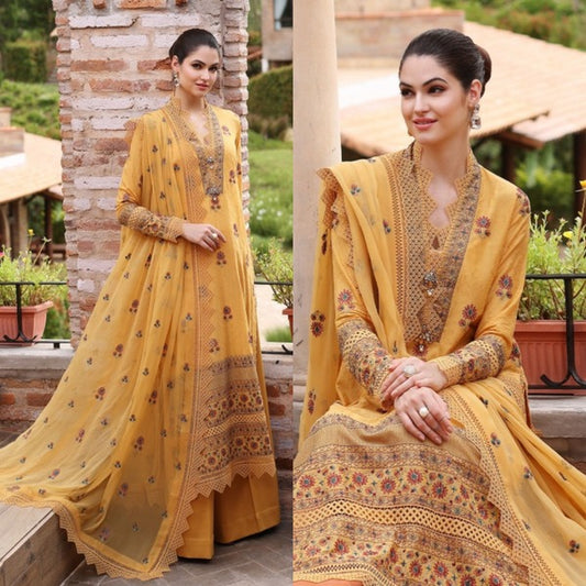 Bareeze Embroidered Lawn Dress & Chiffon Duppata 3PC WC289
