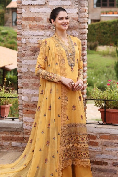 Unstitched Bareeze Embroidered Lawn Dress & Chiffon Duppata 3PC WC289
