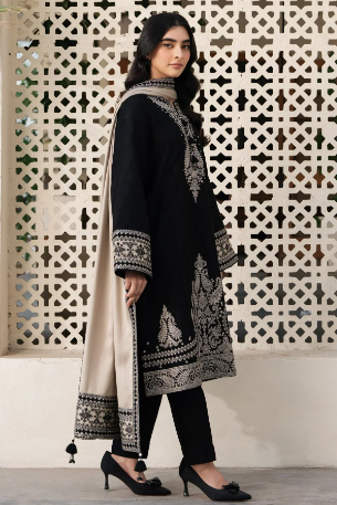 Jazmin 3 Piece Dhanak Embroidered Suit WC196