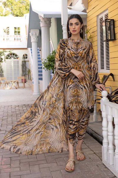 Unstitched Digital Printed Lawn Dress With Printed Lawn Trouser and Chiffon Dupatta 3 Piece WC285