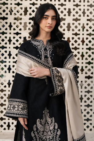 Jazmin 3 Piece Dhanak Embroidered Suit WC196