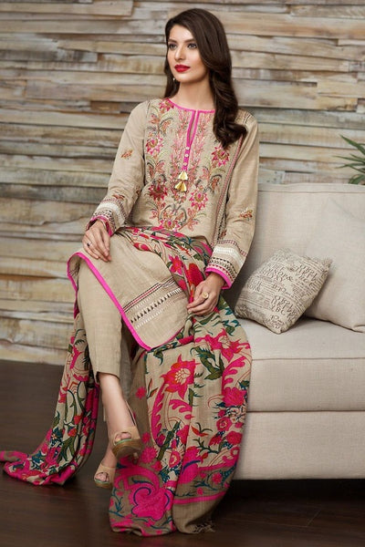 Khaddi Unstitched Winter Embroidered khaddar With Wool Shawll 3 Piece WC525