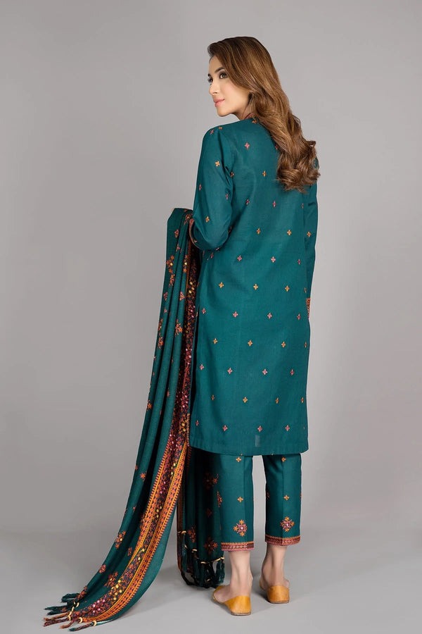 Kayseria Unstitched Winter Linen Embroidered Suit 3 Piece WC527