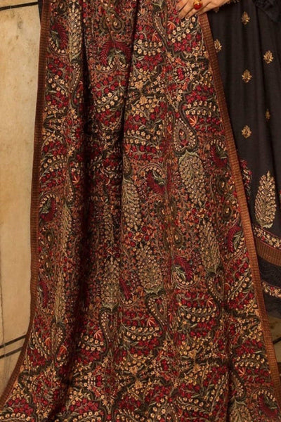 Bareeze Winter Embroidered Dhanak Suit Embroidered Dhanak Shawll 3 Piece WC546