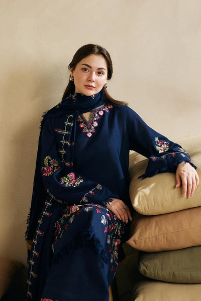 Unstitched Winter Embroidered Dhanak Suit with Heavy Embroidered Dhanak Shawll 3PC