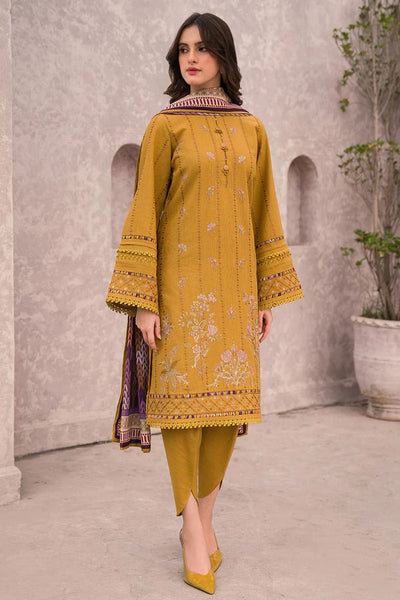 Winter Embroidered Dhanak Dress with Printed Shawll 3 Piece WC618