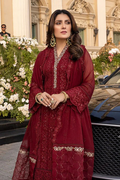 Unstitched Summer Embroidered Lawn Dress With Heavy Embroidered Chiffon Dupatta 3 Piece WC733