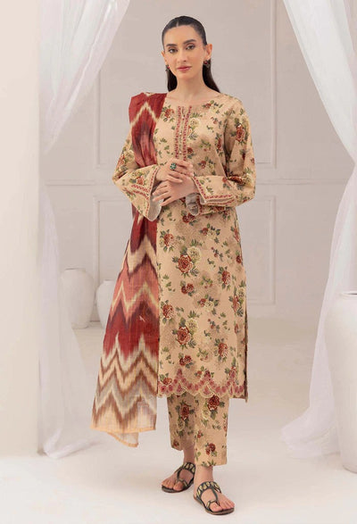 Unstitched Winter karndi Printed 3PC