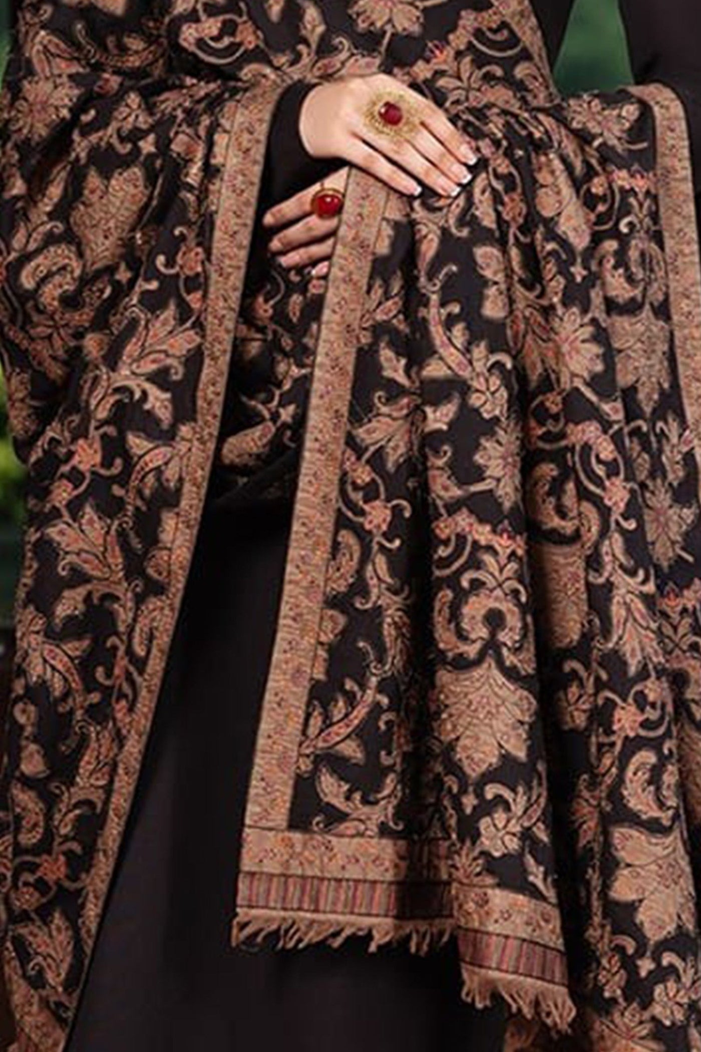 Bareeze Winter Dhanak Dress Embroidered Dhanak Shawll WC880
