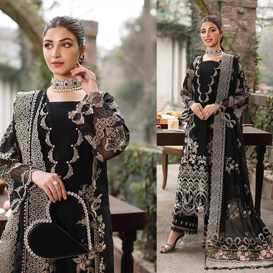 KAHF Luxury Lawn Embroidered 3 Piece Dress WC1296