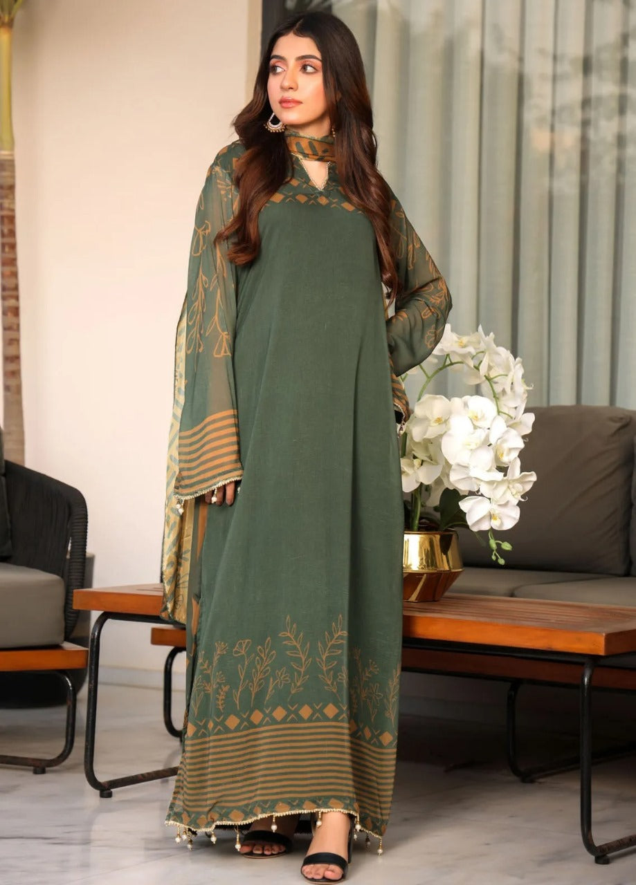 Unstitched Summer Swiss lawn 3 Piece Dress WC1099