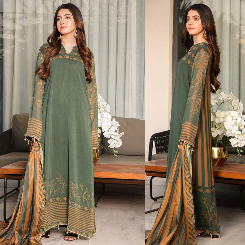 Unstitched Summer Swiss lawn 3 Piece Dress WC1099