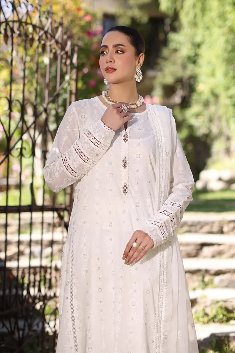 WC842-Bareeze Embroidered Summer 3 Piece lawn dress with embroidered chiffon dupatta