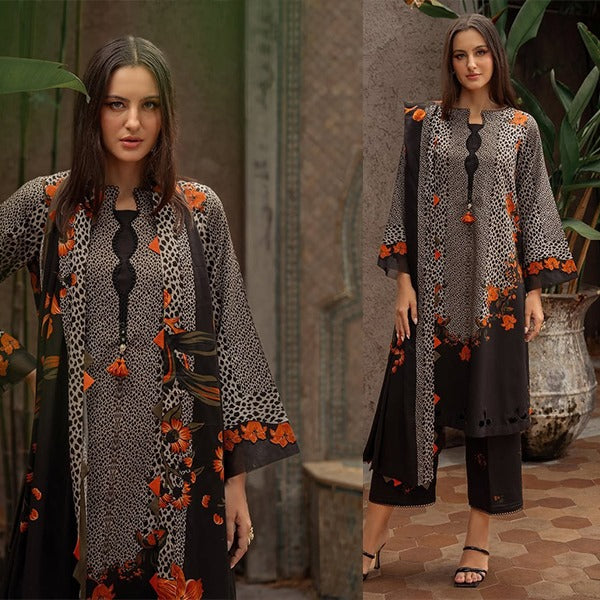 Charizma Winter 3 Piece Dhanak all over Printed Suit WC1215