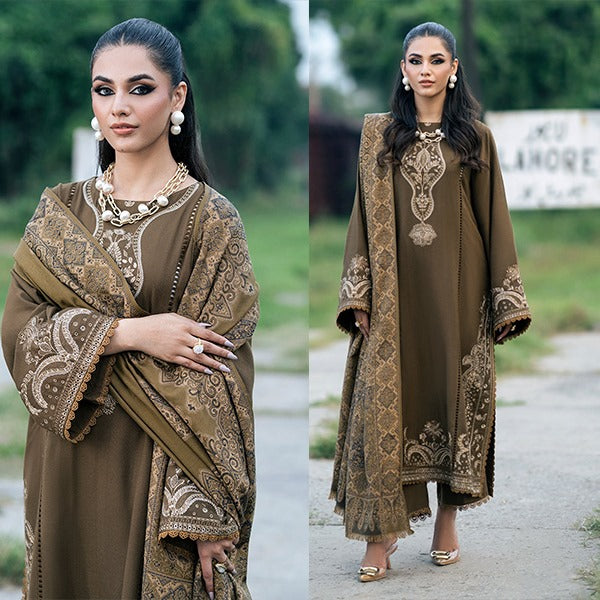 Jazmin Winter 3 Piece Dhanak Embroidered Suit WC1116