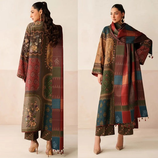 Charizma Winter 3 Piece Karandi Digital Print Dress and Karandi Dupata WC1225