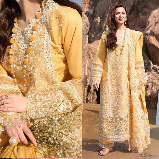 Qalamkar Luxury Lawn Embroidered 3 Piece Dress WC1272